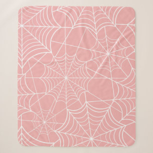 Pastellrosa-Halloween-Spinnennetz Sherpadecke