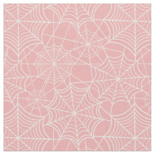Pastellrosa-Halloween-Spinnennetz Stoff