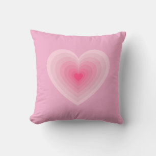 Pastellrosa Herzdesign - Modernes Symbol für Liebe Kissen