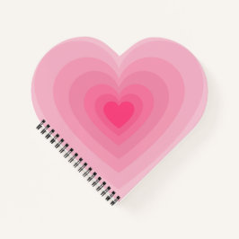 Pastellrosa Herzdesign - Modernes Symbol für Liebe Notizbuch