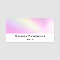 Pastellrosa Himmel mit gelbem Regenbogen