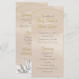 Pastellrosa Hochzeit Programm