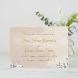 Pastellrosa Hochzeitseinladung Einladung