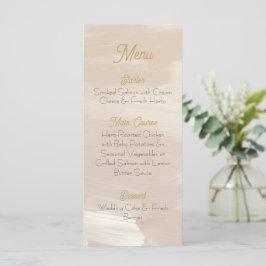 Pastellrosa Hochzeitsmenü Menükarte