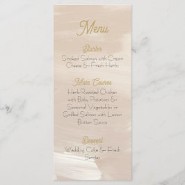 Pastellrosa Hochzeitsmenü Menükarte