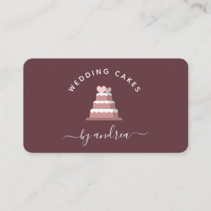 Pastellrosa Hochzeitstorte Dekorieren Minimalistis Visitenkarte