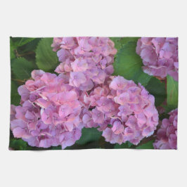 Pastellrosa Hortensia Hydrangea Blume Geschirrtuch