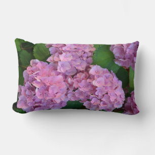 Pastellrosa Hortensia Hydrangea Blume Lendenkissen