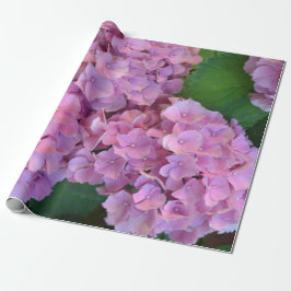 Pastellrosa Hortensia hydrangea Blüte Geschenkpapier