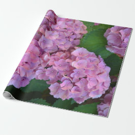 Pastellrosa Hortensia hydrangea Blüte Geschenkpapier