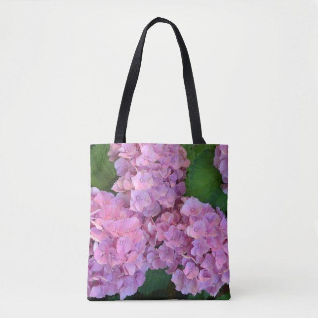 Pastellrosa Hortensia hydrangea Blüte Tasche (Vorderseite)