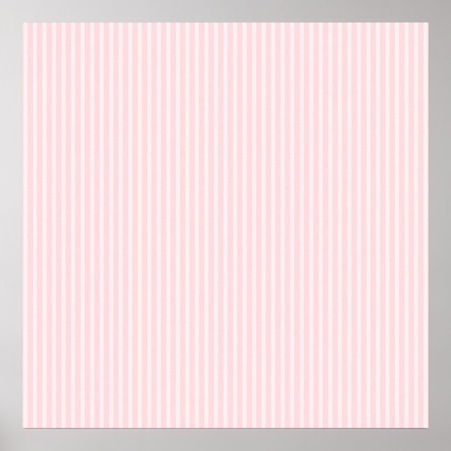 Pastellrosa Kandy Streifen. Poster (Vorne)