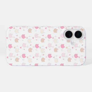 Pastellrosa Kawaii Katzen-Herzen-Sterne-Handytasch iPhone 16 Hülle