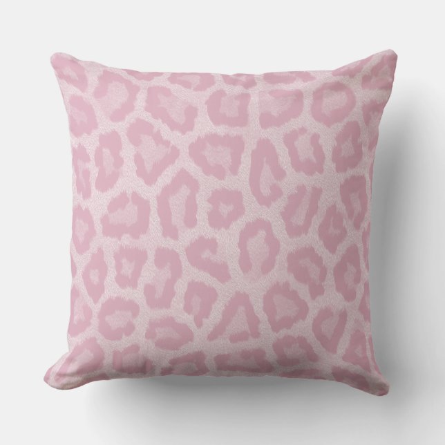 Pastellrosa Leopard abstrakt modernes Kissen (Vorderseite)