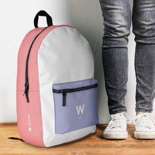 Pastellrosa-lila-stilvoller Teenager Bedruckter Rucksack