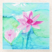 Pastellrosa Lotus Blume Wasserfarben