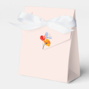 Pastellrosa mit kühnen Sommer-Mohnblumen Geschenkschachtel