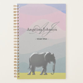 Pastellrosa Mit Monogramm Planer