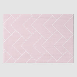 Pastellrosa mit weißem geometrischem Muster Seidenpapier