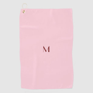 Pastellrosa - Monogramm hinzufügen Golfhandtuch