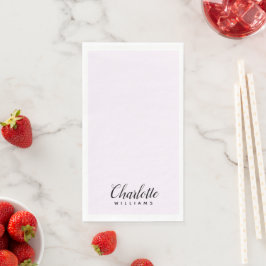 Pastellrosa Monogramm Papier Napkins - Benutzerdef Serviette