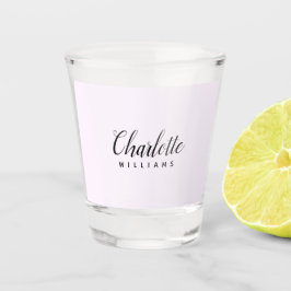 Pastellrosa Monogramm-Schiebeglas - Benutzerdefini Schnapsglas