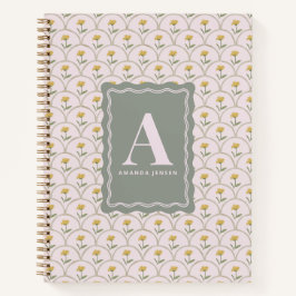Pastellrosa Muschel Blumen Personalized  Notizbuch