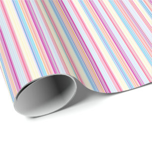 Pastellrosa Nadelstreifen Geschenkpapier