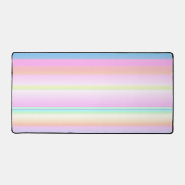 Pastellrosa niedliche Farbe gestreift Schreibtischunterlage (Vorderseite)