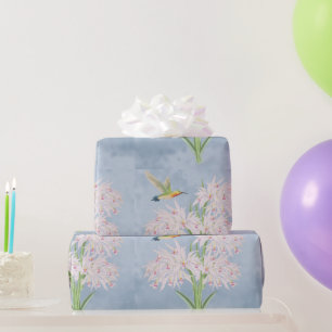 Pastellrosa Orchideen Blumen  Geschenkpapier