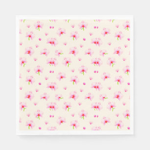 Pastellrosa Orchideen Serviette