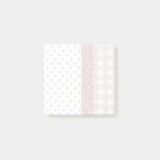 Pastellrosa Patchwork-Untersetzer Post-it Klebezettel