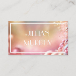 Pastellrosa Perle glänzend feminin Visitenkarte