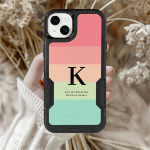Pastellrosa Rainbow Colorblock Streifen Case-Mate iPhone Hülle