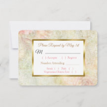 Pastellrosa Rose Wedding RSVP-Karte