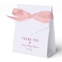 Pastellrosa Schleife Danke Baby Shower