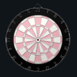 Pastellrosa Schwarz und Weiß Dartscheibe<br><div class="desc">Pastellrosa Schwarzweiß-Weiß-Karton</div>
