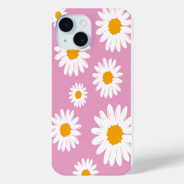 Pastellrosa Sonnenblumengehäuse - Niedliche Ästhet Case-Mate iPhone Hülle (Rückseite)