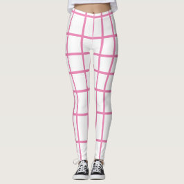 Pastellrosa Streifen Leggings