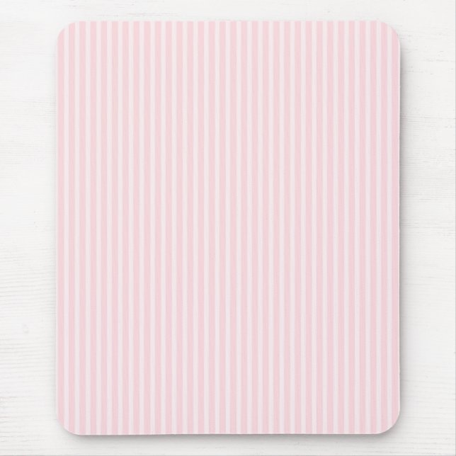 Pastellrosa-Süßigkeits-Streifen Mousepad (Vorne)