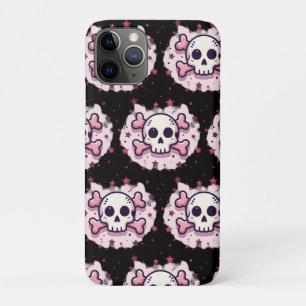 Pastellrosa Totenkopf und gekreuzte Knochen Case-Mate iPhone Hülle