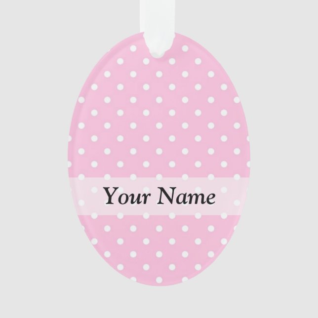 Pastellrosa-Tupfenmuster Ornament (Vorderseite)