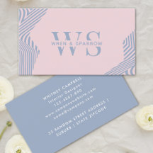 Pastellrosa und Abstraktes Trendy Monogram Modern