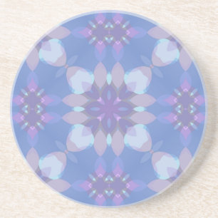 Pastellrosa und Blau #1 Sandstein Untersetzer