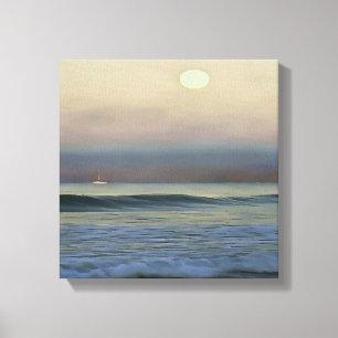 Pastellrosa und Blauer Dalyan Beach Sunset Leinwanddruck