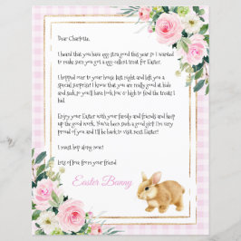 Pastellrosa und Goldbrief aus Osterhasen