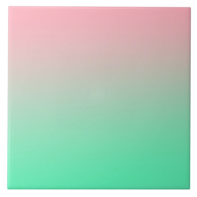 Pastellrosa und grünes Farbenpaar Fliese (Vorderseite)