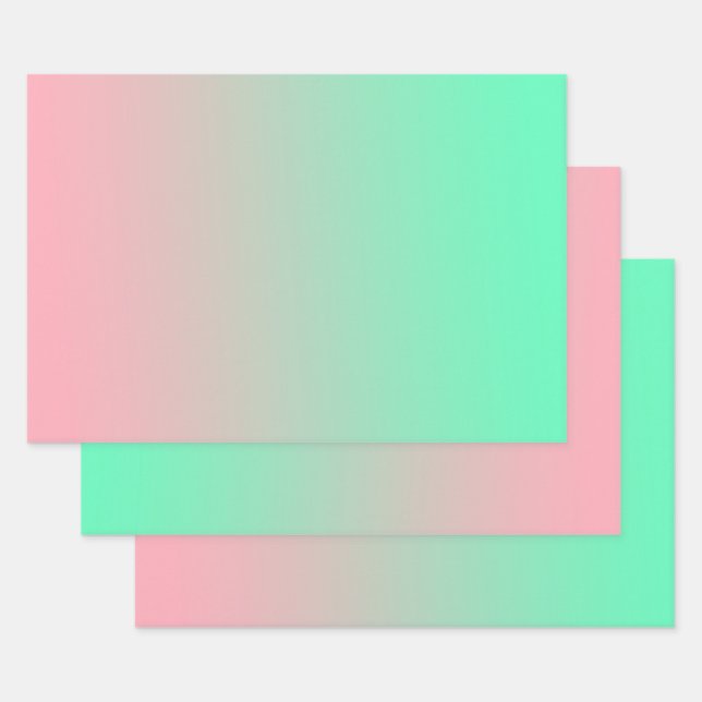 Pastellrosa und hellgrün sollten immer sichtbar se geschenkpapier set (Set)