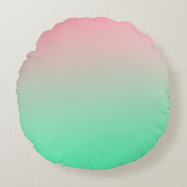 Pastellrosa und hellgrün sollten immer sichtbar se rundes kissen (Vorderseite)