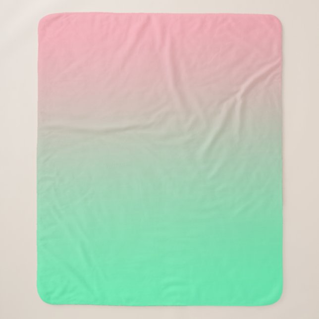 Pastellrosa und hellgrün sollten immer sichtbar se sherpadecke (Vorderseite)